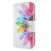 Fashion Colorful Drawing Printed Rainbow Flower PU Leather Flip Wallet Stand Case With Card Slots For Samsung Galaxy S5 G900