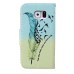 Fashion Colorful Drawing Printed Swallows Feather PU Leather Flip Wallet Stand Case With Card Slots For Samsung Galaxy S6 Edge