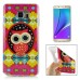 Fashion Colorful Glitter Print Pink Owl TPU Soft Back Case Cover For Samsung Galaxy Note 5