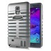 Fashion Elvis Microphone Style Anti-skid TPU and PC Hybrid Case for Samsung Galaxy Note 4 - Grey
