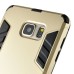 Fashion Hybrid Plastic And TPU Hard Back Case Cover With Kickstand For Samsung Galaxy Note 5 - Gold