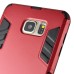 Fashion Hybrid Plastic And TPU Hard Back Case Cover With Kickstand For Samsung Galaxy Note 5 - Red
