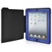 Fashion Leather And Silicone Folio Wake / Sleep Stand Case Cover With Touch Through Screen Protector For iPad 4 / 2 /3 - Black And Blue