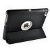 Fashion Leather And Silicone Folio Wake / Sleep Stand Case Cover With Touch Through Screen Protector For iPad 4 / 2 /3 - Black And White