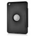 Fashion Leather And Silicone Folio Wake / Sleep Stand Case Cover With Touch Through Screen Protector For iPad Air 2(iPad 6) - Black