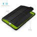 Fashion Leather And Silicone Folio Wake / Sleep Stand Case Cover With Touch Through Screen Protector For iPad Air 2(iPad 6) - Black And Green