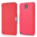 Fashion Magnetic Flip Leather Hard Case Cover for Samsung Galaxy Note 3 - Red