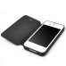 Fashion PU Leather with Stand Flip Case for iPhone 4/4s - Black
