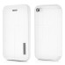Fashion PU Leather with Stand Flip Case for iPhone 4/4s - White