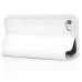 Fashion PU Leather with Stand Flip Case for iPhone 4/4s - White