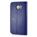 Fashion Pull-Up  PU Leather Flip Stand Card Slots Case For Samsung Galaxy S6 G920 - Blue