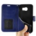 Fashion Pull-Up  PU Leather Flip Stand Card Slots Case For Samsung Galaxy S6 G920 - Blue