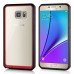 Fashion Series Slim Clear Back Gel Bumper Case Hard Cover For Samsung Galaxy Note 5 - Red