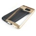 Fashion Stripe Impact Resistance Rugged Hybrid Plastic Frame And TPU Back Case Cover For Samsung Galaxy Note 5 - Gold