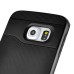 Fashion Stripe Impact Resistance Rugged Hybrid Plastic Frame And TPU Back Case Cover For Samsung Galaxy S6 Edge - Black
