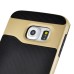 Fashion Stripe Impact Resistance Rugged Hybrid Plastic Frame And TPU Back Case Cover For Samsung Galaxy S6 Edge Plus - Gold