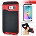 Fashion Stripe Impact Resistance Rugged Hybrid Plastic Frame And TPU Back Case Cover For Samsung Galaxy S6 Edge Plus - Red