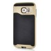 Fashion Stripe Impact Resistance Rugged Hybrid Plastic Frame And TPU Back Case Cover For Samsung Galaxy S6 G920 - Gold