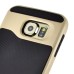Fashion Stripe Impact Resistance Rugged Hybrid Plastic Frame And TPU Back Case Cover For Samsung Galaxy S6 G920 - Gold