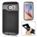 Fashion Stripe Impact Resistance Rugged Hybrid Plastic Frame And TPU Back Case Cover For Samsung Galaxy S6 G920 - Grey
