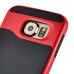 Fashion Stripe Impact Resistance Rugged Hybrid Plastic Frame And TPU Back Case Cover For Samsung Galaxy S6 G920 - Red