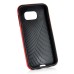 Fashion Stripe Impact Resistance Rugged Hybrid Plastic Frame And TPU Back Case Cover For Samsung Galaxy S6 G920 - Red