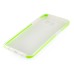 Fashion Transparent Clear Colored Frame TPU Back Case Cover For Samsung Galaxy S6 Edge Plus - Green
