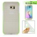 Fashion Transparent Clear Colored Frame TPU Back Case Cover For Samsung Galaxy S6 Edge Plus - Green