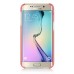 Fashion Transparent Clear Colored Frame TPU Back Case Cover For Samsung Galaxy S6 Edge Plus - Red