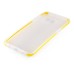 Fashion Transparent Clear Colored Frame TPU Back Case Cover For Samsung Galaxy S6 Edge Plus - Yellow