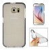 Fashion Transparent Clear Colored Frame TPU Back Case Cover For Samsung Galaxy S6 G920 - Black