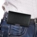 Fashion Universal Litchi Grain Horizontal Leather Pouch Holster with Belt Clip for Samsung Galaxy S6 G920/S6 Edge/S5 - Black