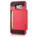 Fashion VERUS Horizontal Sliding Card Slot TPU And PC Hybrid Case For Samsung Galaxy S6 Edge Plus - Red