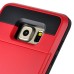 Fashion VERUS Horizontal Sliding Card Slot TPU And PC Hybrid Case For Samsung Galaxy S6 Edge Plus - Red