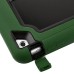 Fashionable Black Plastic and Silicone Stand Protective Case with Touch Screen Film for iPad Air - Army Green
