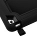 Fashionable Black Plastic and Silicone Stand Protective Case with Touch Screen Film for iPad Air - Black