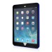 Fashionable Black Plastic and Silicone Stand Protective Case with Touch Screen Film for iPad Air - Dark Blue