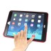 Fashionable Black Plastic and Silicone Stand Protective Case with Touch Screen Film for iPad Air - Red
