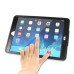 Fashionable Black Plastic and Silicone Stand Protective Case with Touch Screen Film for iPad Air - White