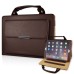 Fashionable Leather Handbag for iPad Air 2 ( iPad 6 ) - Dark Brown