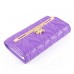 Fashionable Metal Bowknot Ribbon Leather Case with Wallet Slot for iPhone 4 iPhone 4S - Purple