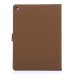 Fashionable Stand Folio Dormancy Leather Case With Card Slots For iPad Air 2 (iPad 6) - Light Brown