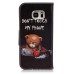 Fashion and Vivid Don't Touch My Phone Angry Bear Pattern PU Leather Flip Wallet Stand Case With Card Slots for Samsung Galaxy S7 Edge G935