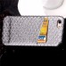 Fish-Scale Pattern Hard Case Cover With Card Slot for iPhone 6 / 6s - Silver