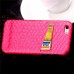 Fish-Scale Pattern Hard Case Cover With Card Slot for iPhone 6 / 6s Plus - Magenta