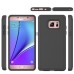 Football Grain 2 In 1 PC And Silicone Protective Hybrid Case Cover for Samsung Galaxy Note 7 - Black