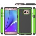 Football Grain 2 In 1 PC And Silicone Protective Hybrid Case Cover for Samsung Galaxy Note 7 - Green