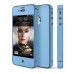 Frosted Luxury Screen Protector Edge Sticker Skin Cover For iPhone 4 / 4S - Blue