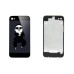 Gangnam Style Pattern Back Cover For iPhone 4 - Black