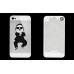 Gangnam Style Pattern Back Cover For iPhone 4S - White